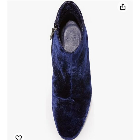 Joie blue velvet ankle booties size 6/36 - Picture 3 of 12